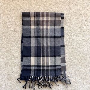 Plaid Fringe Scarf